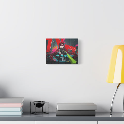 Anime Racing Girl Matte Canvas Print — Stretched Wall Art