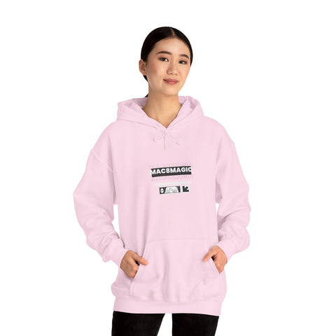 MacMagic Retro Tech Hoodie — Vintage Cassette Label Graphic