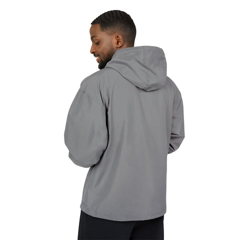 Packable Anorak Jacket — Minimal White Logo Hooded Windbreaker