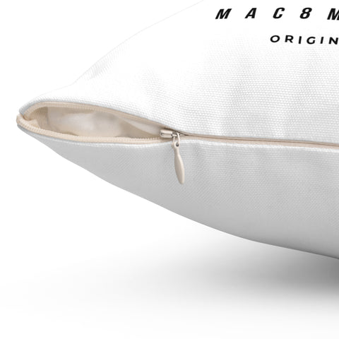 Decorative Pillow — Minimal Black Line Art Spun Polyester Throw Pillow