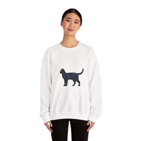 Starry Cat silhouette Sweatshirt | grunge shirt, flannel aesthetic
