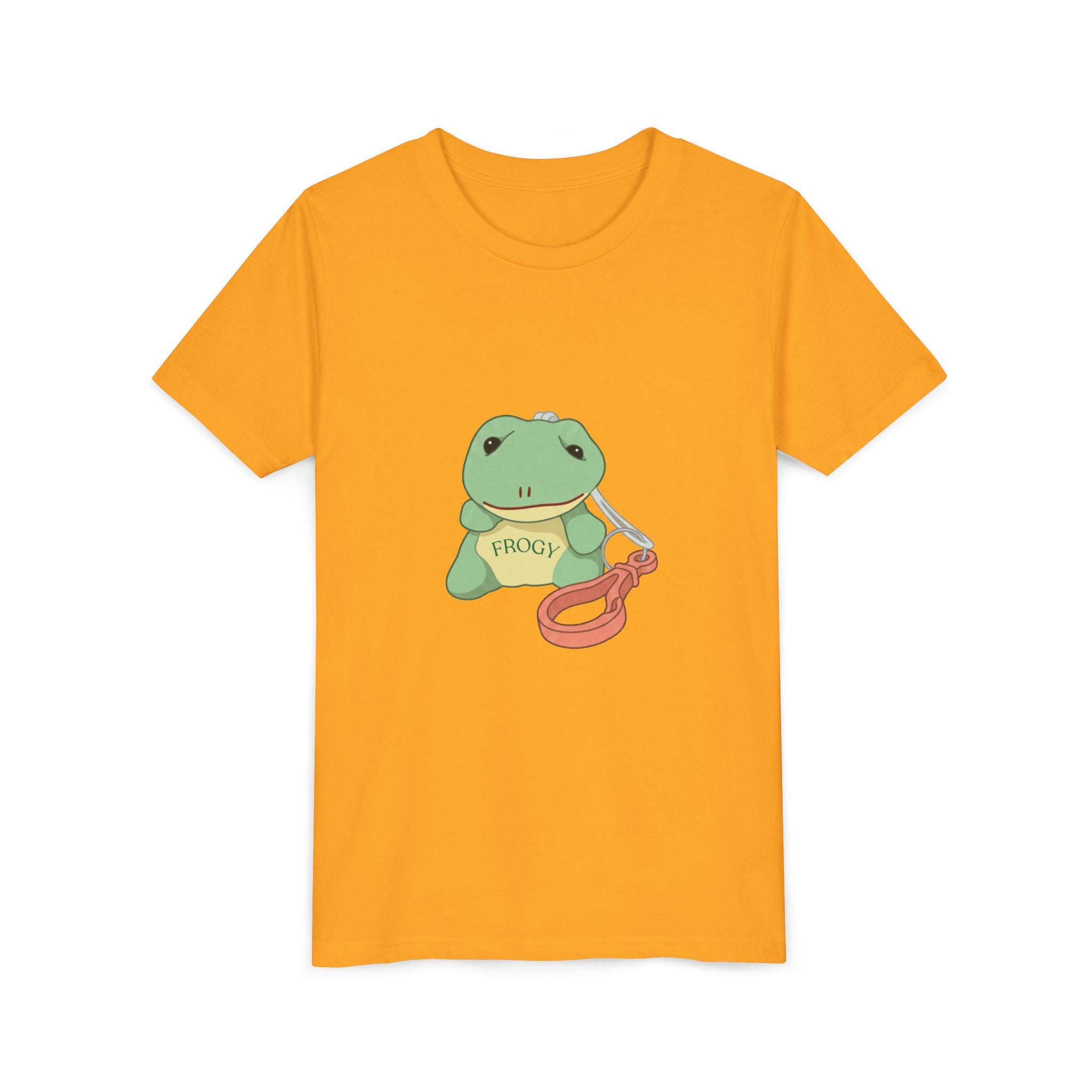 Youth Tee — Cute Frog with Leash Kids T-Shirt ("Adopted")