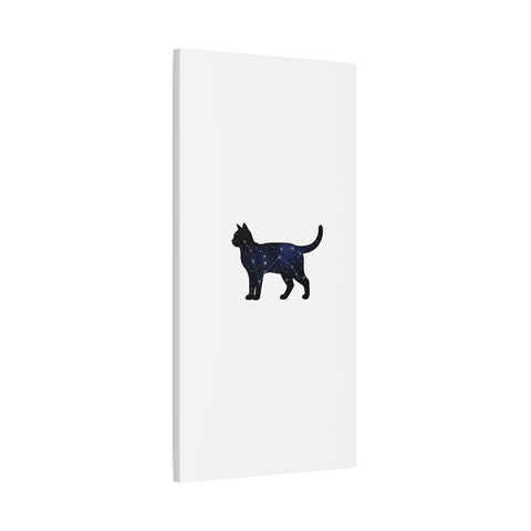 Galaxy Cat Canvas, Stretched Matte Print | Grunge Revival, Dark Plaid Aesthetic