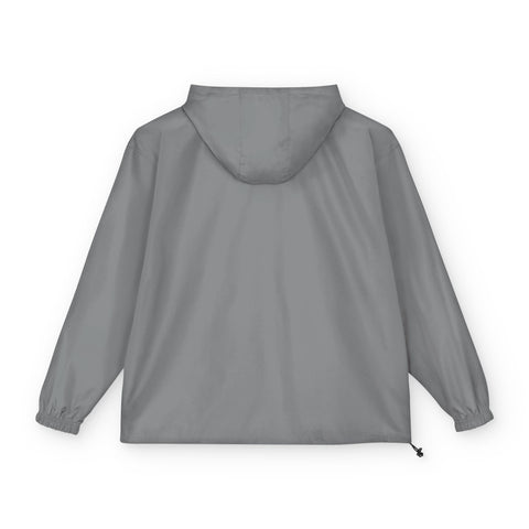 Packable Anorak Jacket — Minimal White Logo Hooded Windbreaker