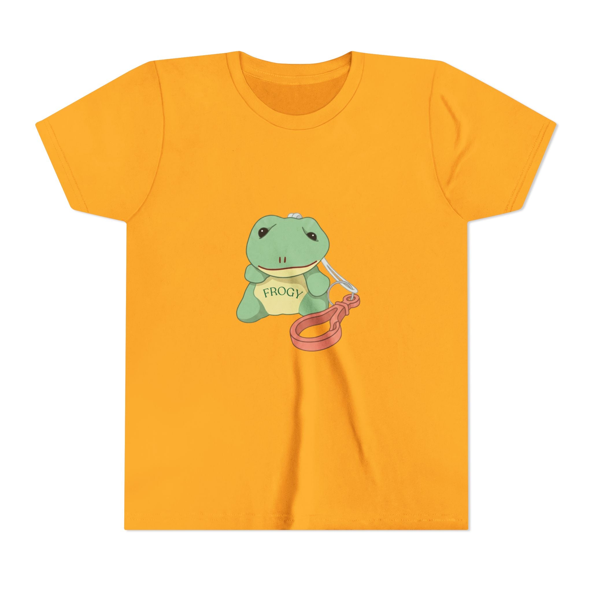 Youth Tee — Cute Frog with Leash Kids T-Shirt ("Adopted")