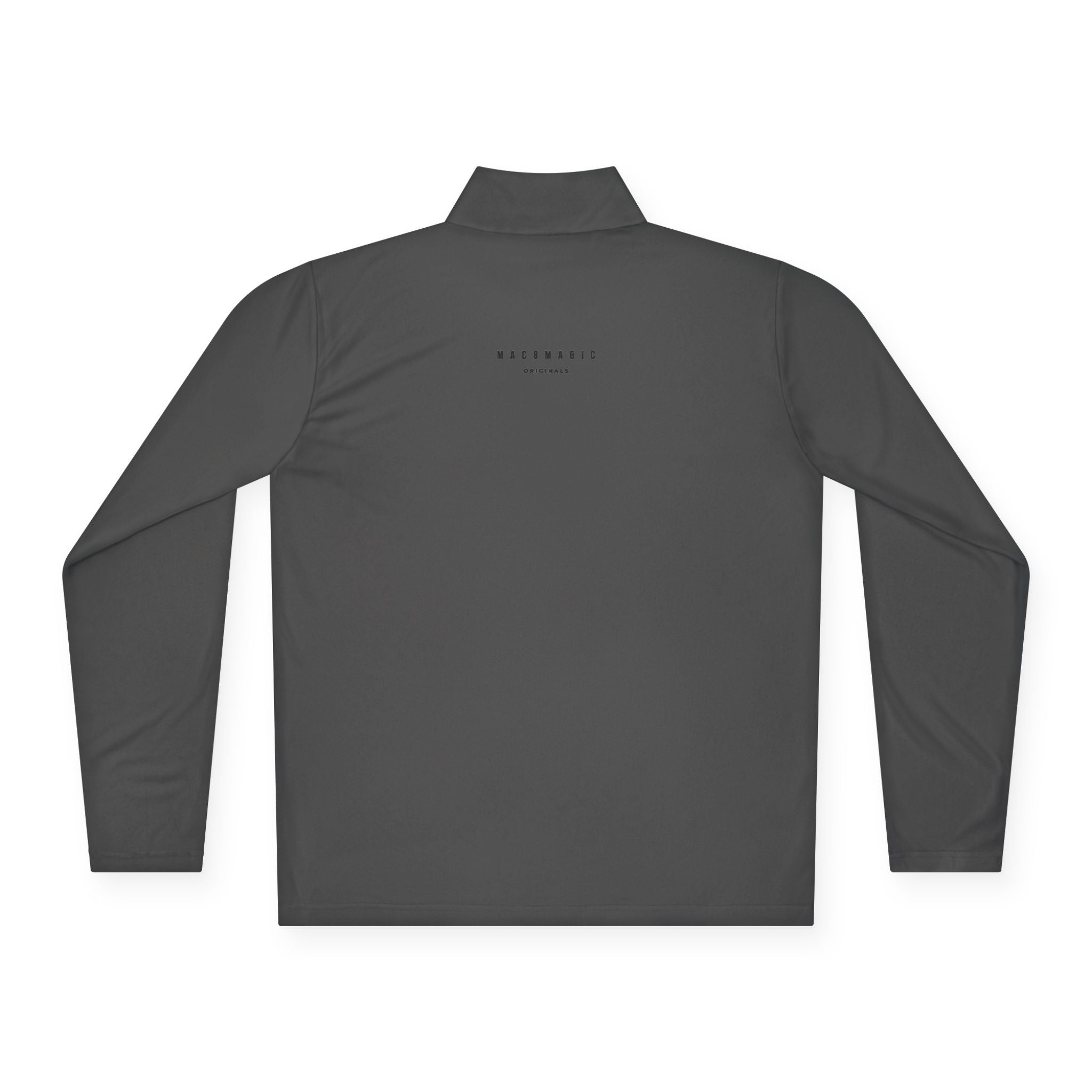 Quarter-Zip Pullover — Minimal Black Logo Athletic Pullover