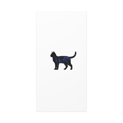 Galaxy Cat Canvas, Stretched Matte Print | Grunge Revival, Dark Plaid Aesthetic