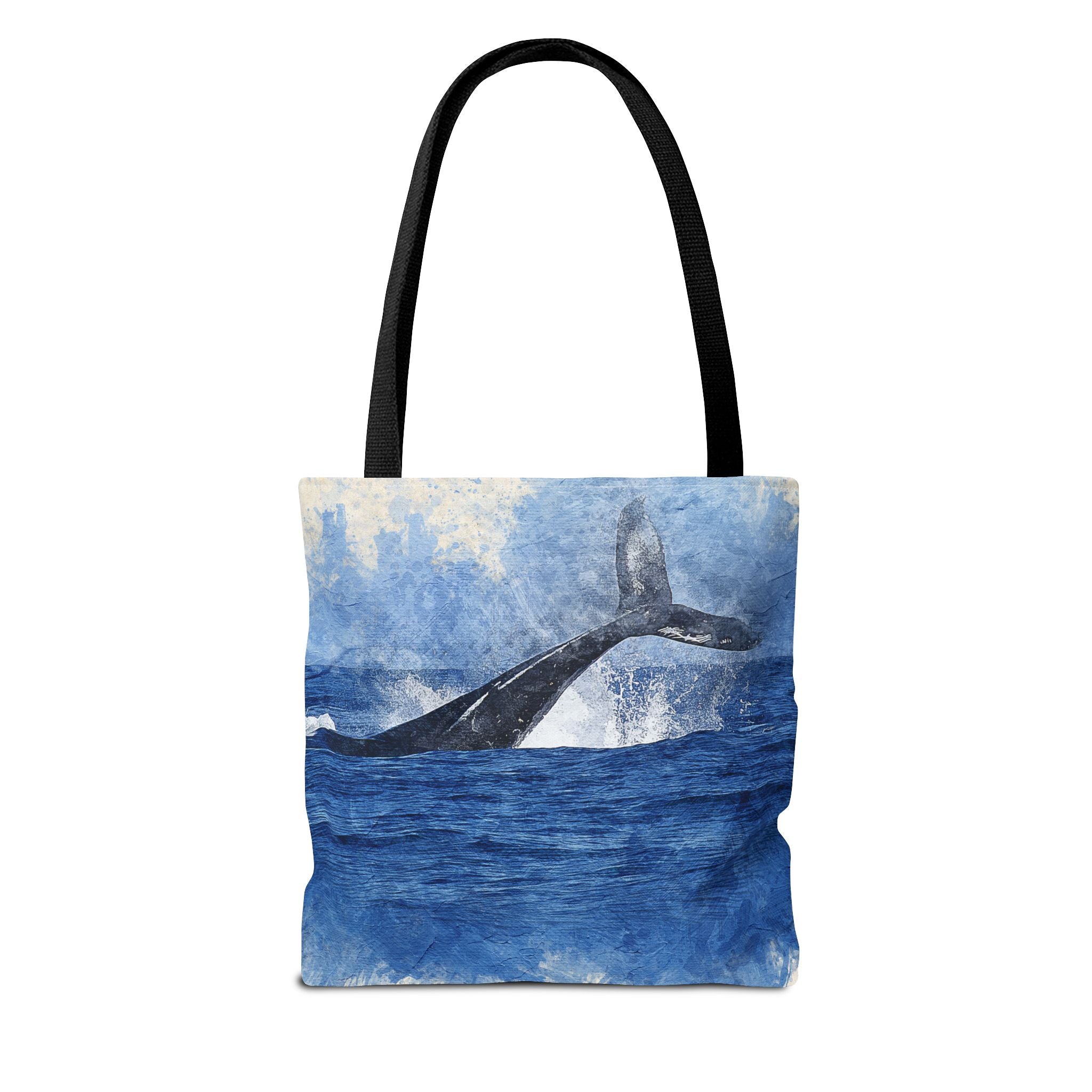 Ocean Wave Tote Bag — Whale & Seagull Beach Canvas Tote