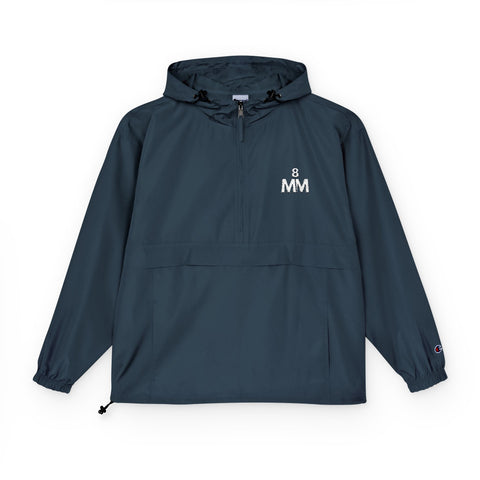 Packable Anorak Jacket — Minimal White Logo Hooded Windbreaker