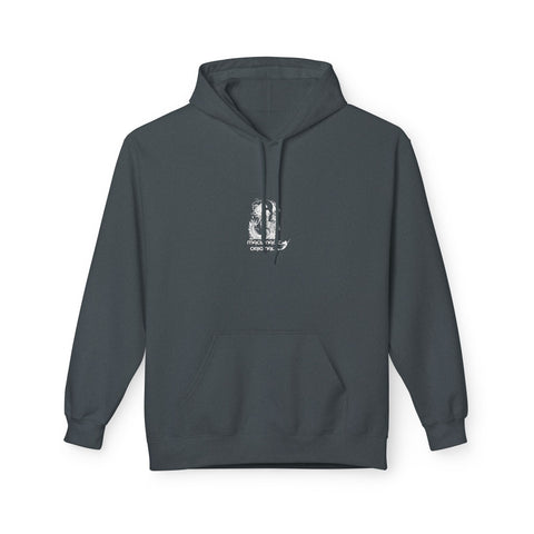 Vintage Brown Hoodie with Small White Skateboard Graphic
