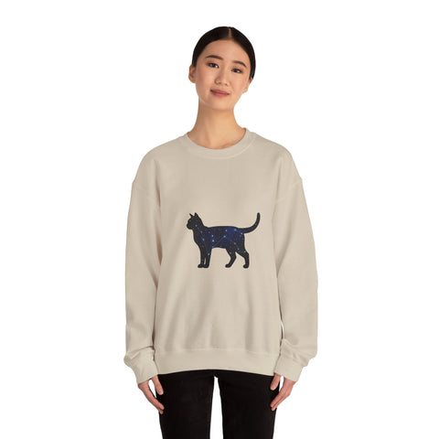 Starry Cat silhouette Sweatshirt | grunge shirt, flannel aesthetic