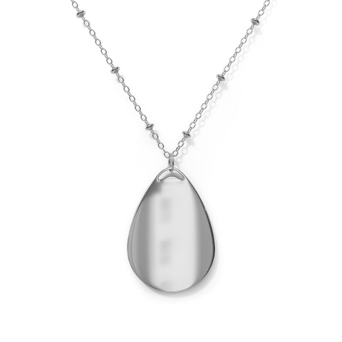 Oval Necklace — 'Look the Sea' Nautical Teardrop Pendant