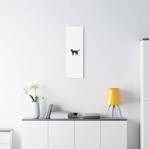 Galaxy Cat Canvas, Stretched Matte Print | Grunge Revival, Dark Plaid Aesthetic