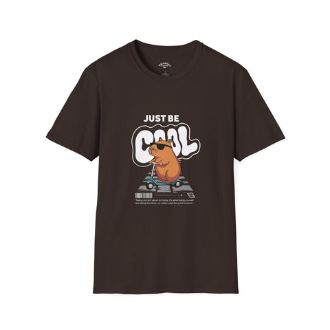 Just Be Cool T-Shirt – Retro Chill Capybara  Graphic Tee