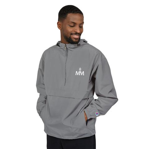 Packable Anorak Jacket — Minimal White Logo Hooded Windbreaker