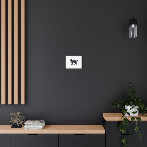 Galaxy Cat Canvas, Stretched Matte Print | Grunge Revival, Dark Plaid Aesthetic