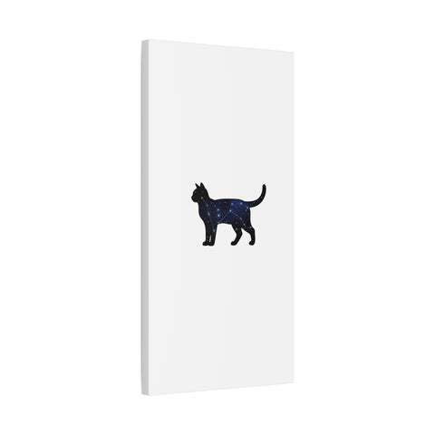 Galaxy Cat Canvas, Stretched Matte Print | Grunge Revival, Dark Plaid Aesthetic