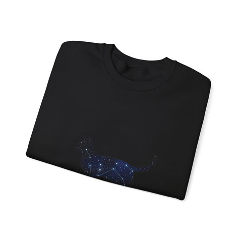 Starry Cat silhouette Sweatshirt | grunge shirt, flannel aesthetic