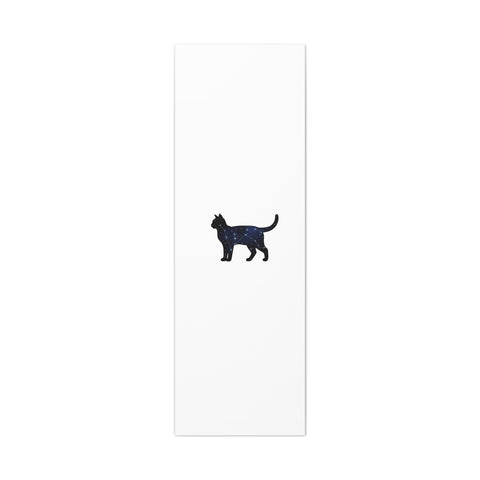 Galaxy Cat Canvas, Stretched Matte Print | Grunge Revival, Dark Plaid Aesthetic