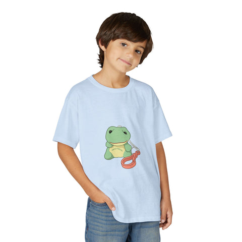 Kids T-Shirt — Cute Green Frogy
