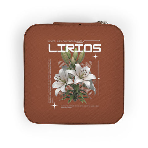 Floral Compact Jewelry Travel Case — Portable Ring & Earring Organizer
