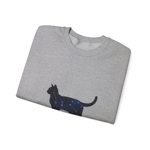 Starry Cat silhouette Sweatshirt | grunge shirt, flannel aesthetic