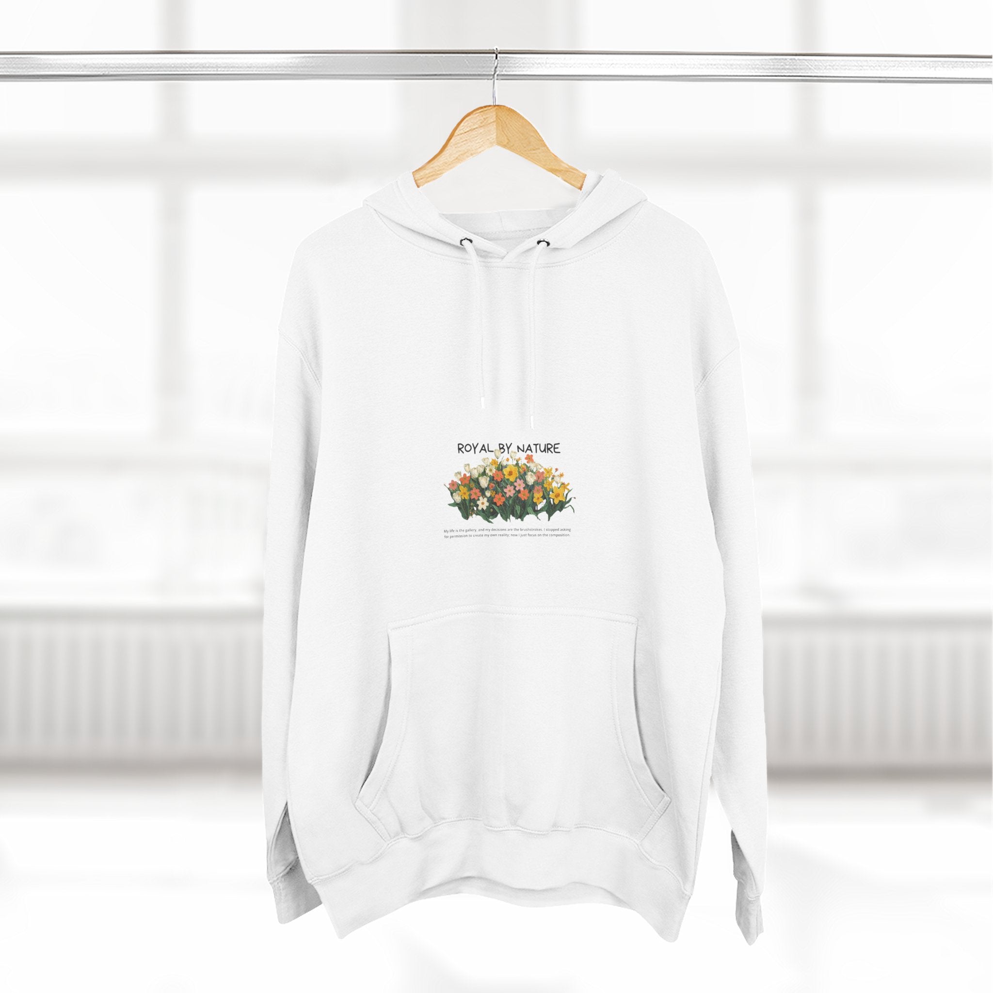 Floral Bouquet Hoodie — 'You Are My Favorite' Minimal Chest Print
