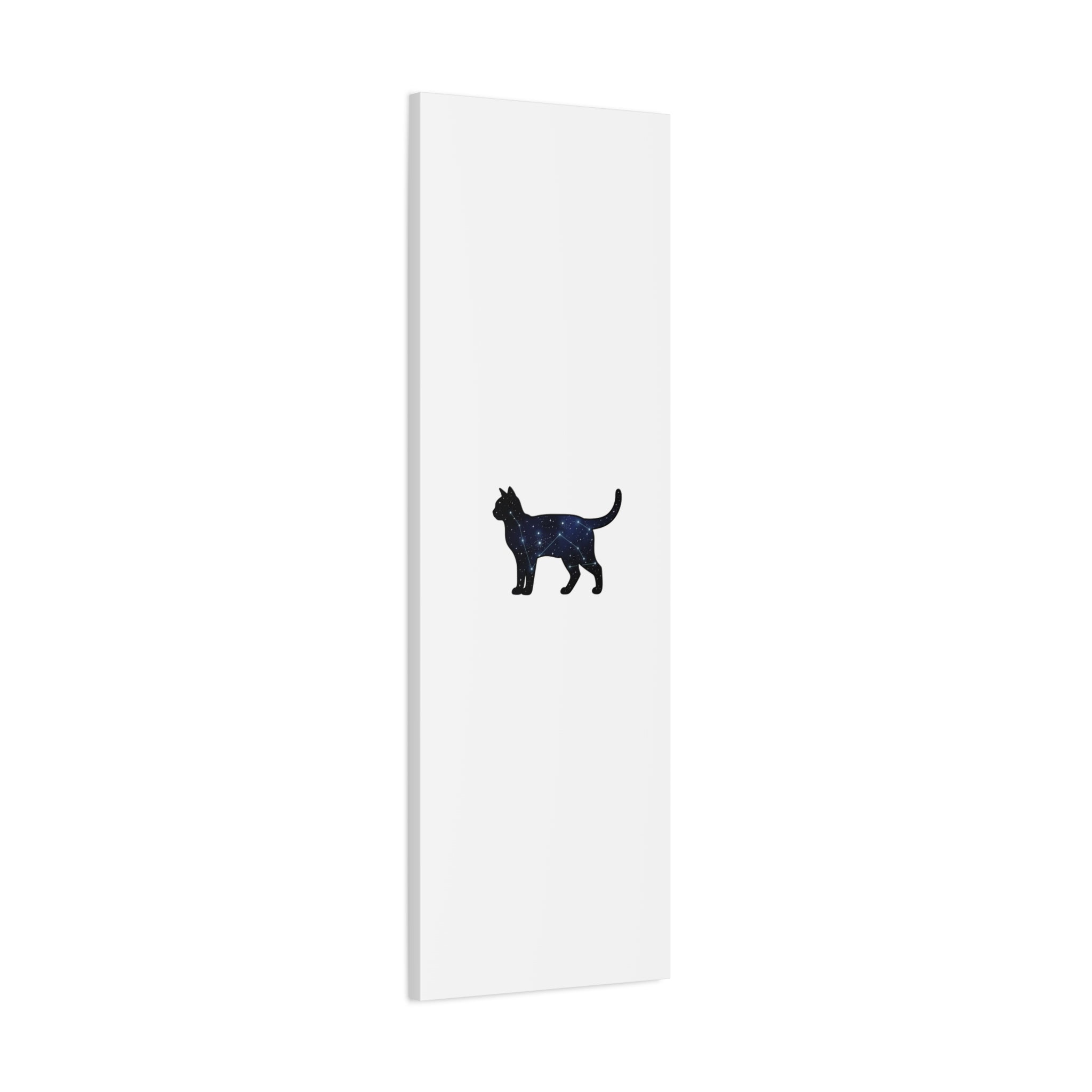 Galaxy Cat Canvas, Stretched Matte Print | Grunge Revival, Dark Plaid Aesthetic