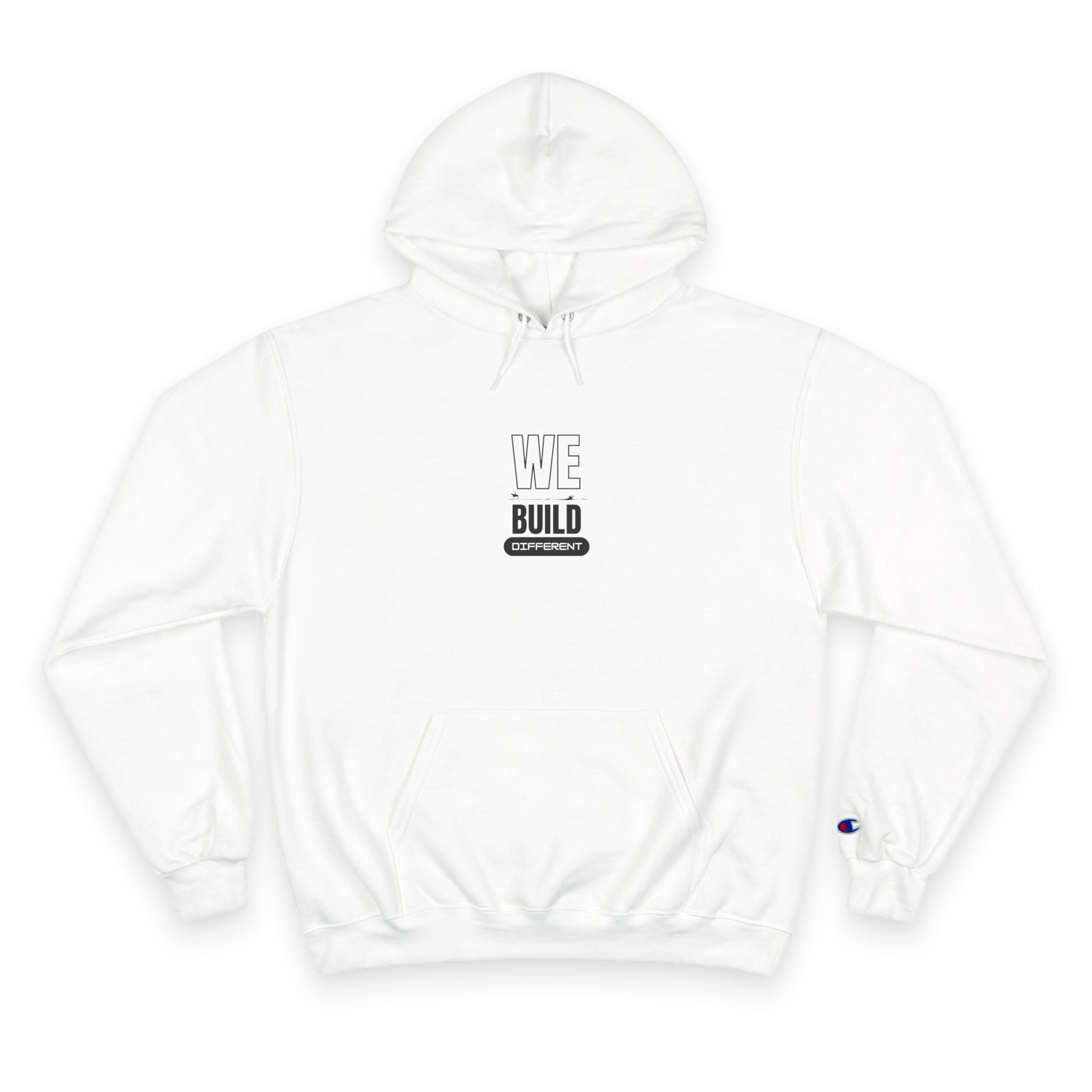 We Build Hoodie — Minimalist Champion Pullover