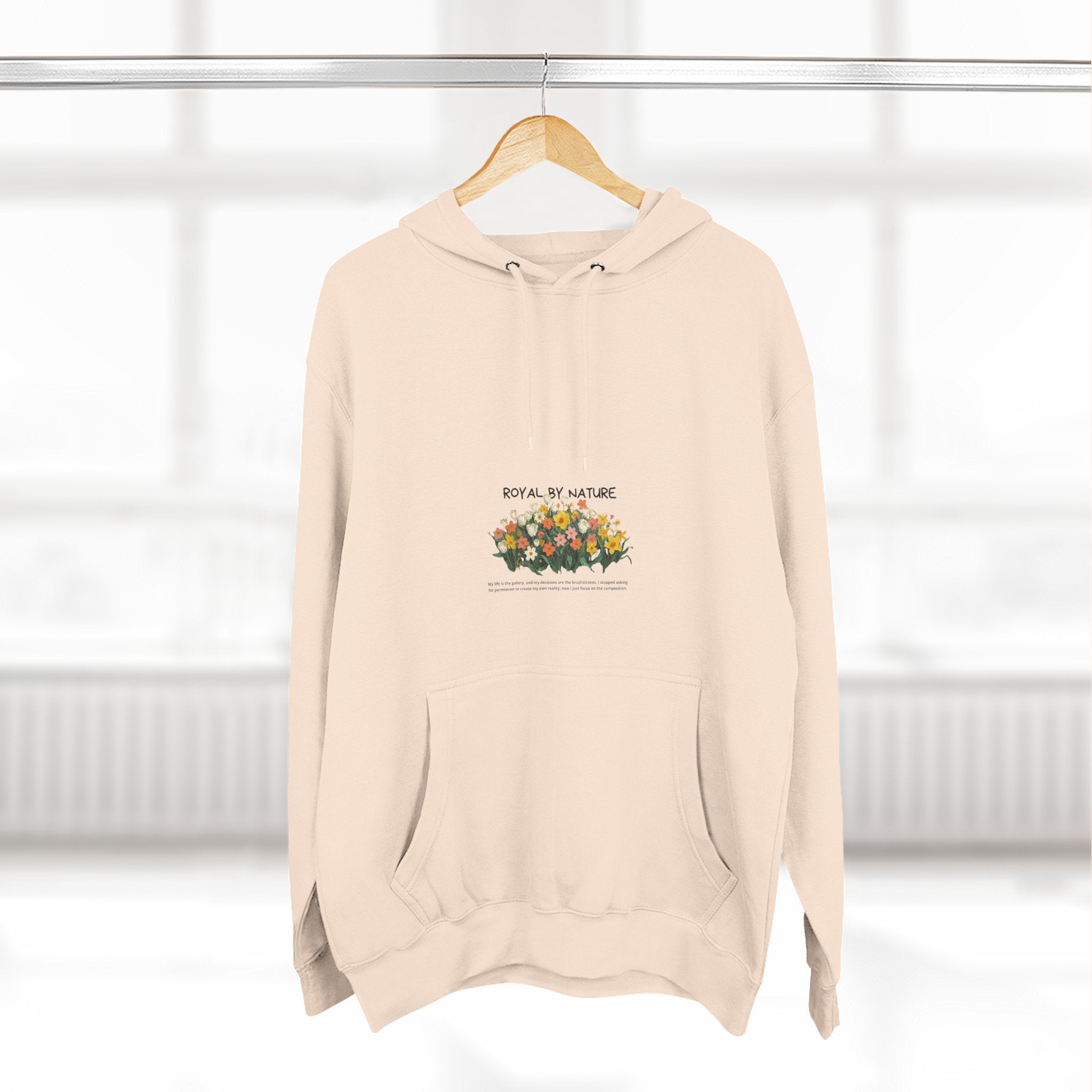 Floral Bouquet Hoodie — 'You Are My Favorite' Minimal Chest Print