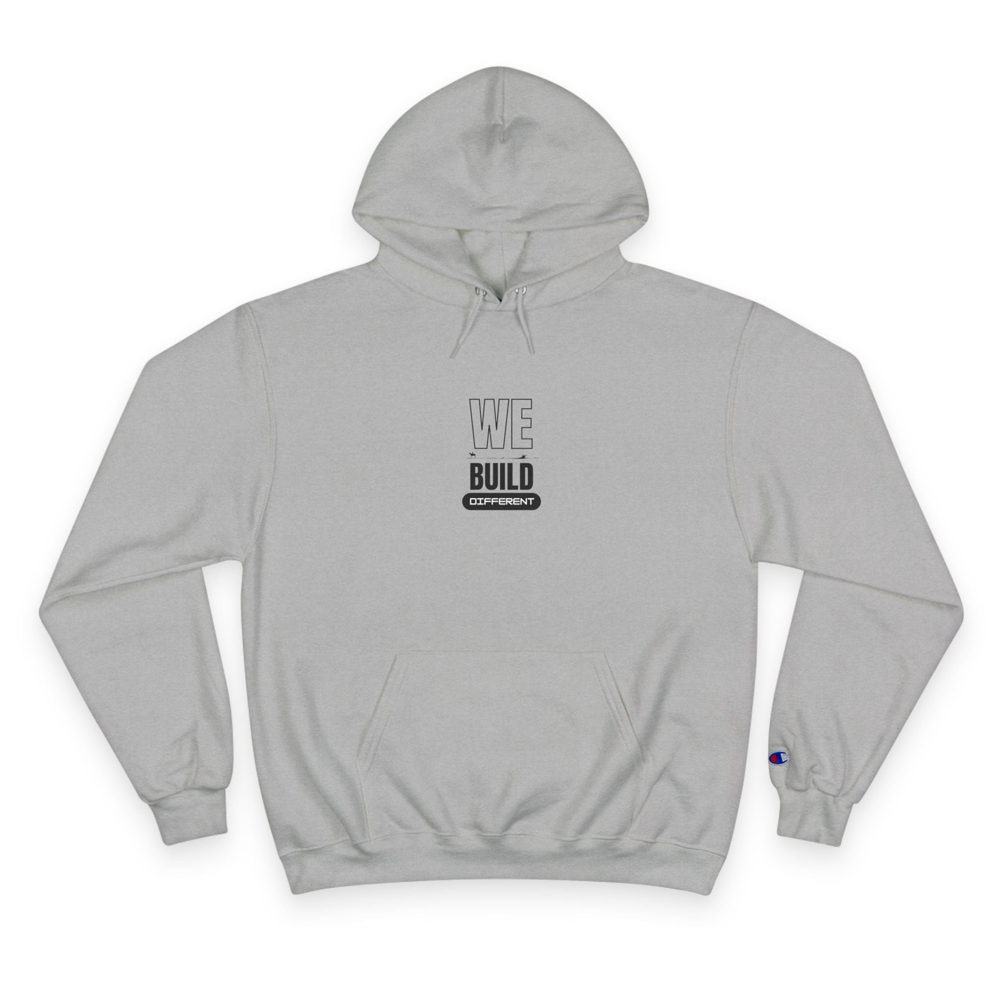 We Build Hoodie — Minimalist Champion Pullover