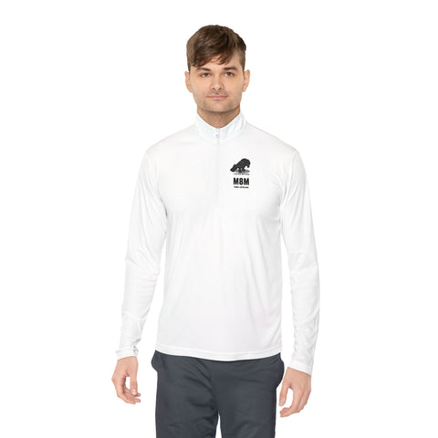 Quarter-Zip Pullover — Minimal Black Logo Athletic Pullover