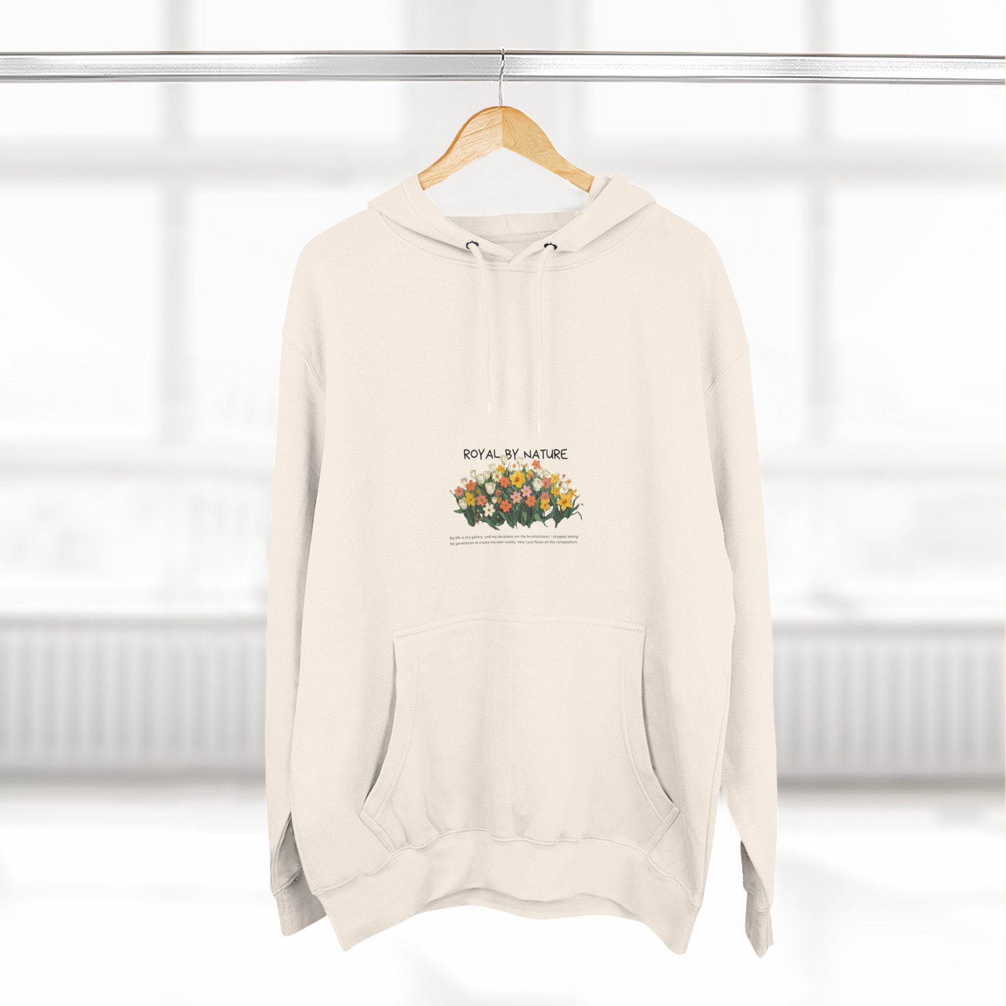Floral Bouquet Hoodie — 'You Are My Favorite' Minimal Chest Print