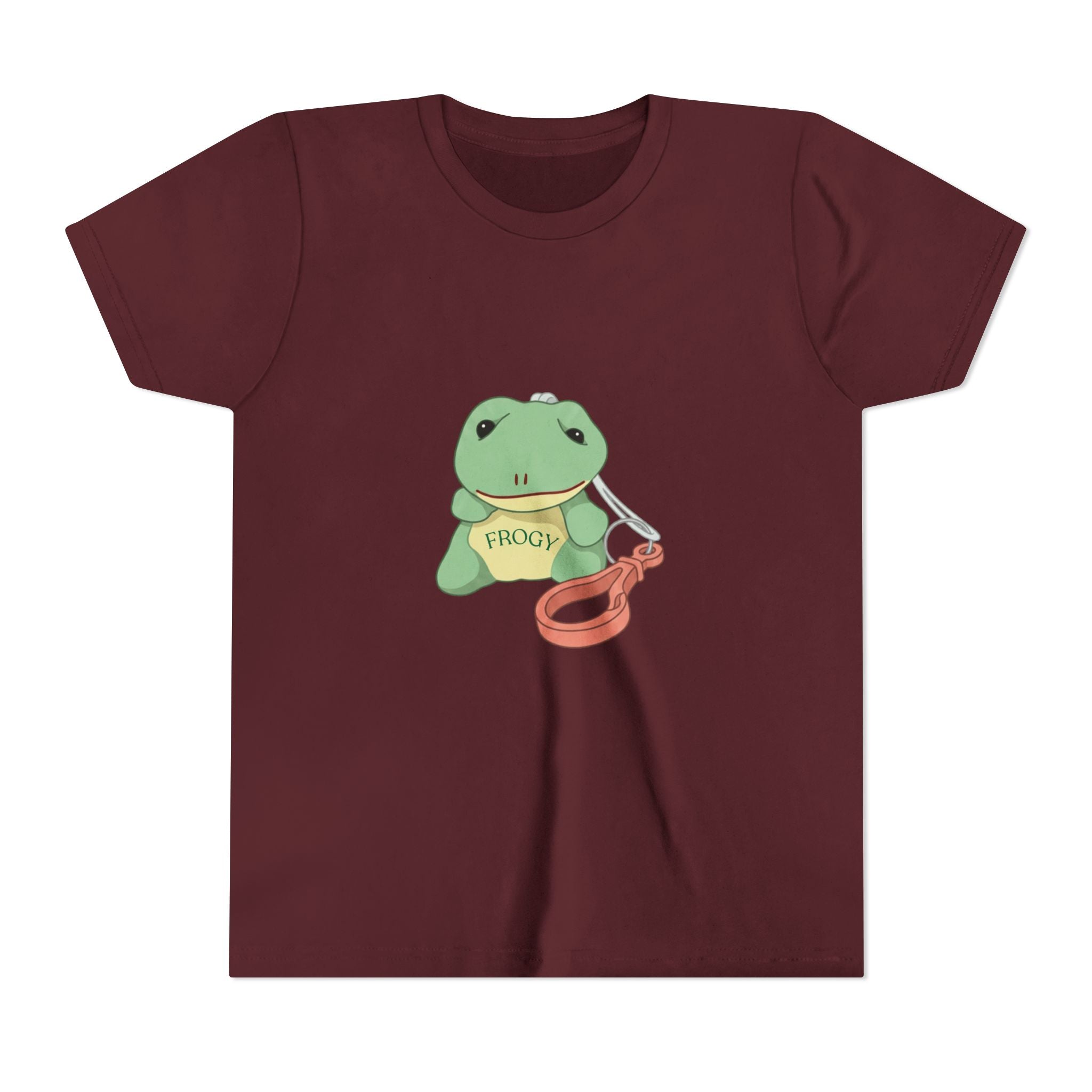 Youth Tee — Cute Frog with Leash Kids T-Shirt ("Adopted")