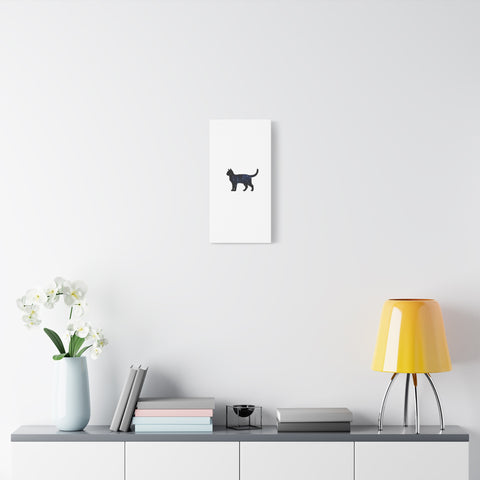 Galaxy Cat Canvas, Stretched Matte Print | Grunge Revival, Dark Plaid Aesthetic