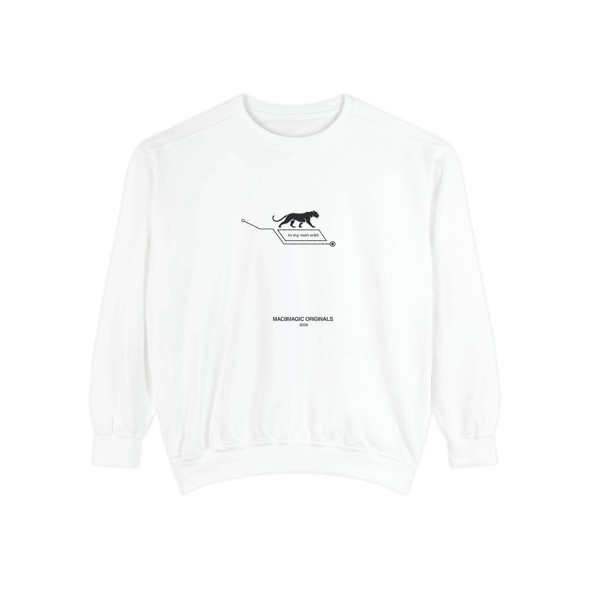 Minimalist Panther Sweatshirt — 'Wandering, Curious' Graphic Crewneck