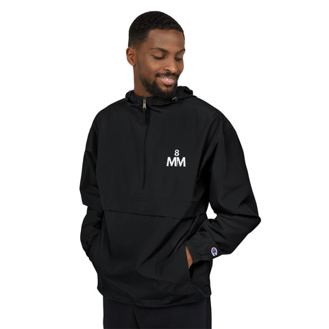 Packable Anorak Jacket — Minimal White Logo Hooded Windbreaker