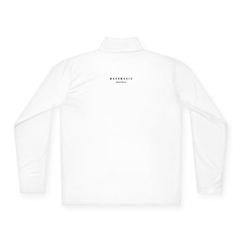 Quarter-Zip Pullover — Minimal Black Logo Athletic Pullover