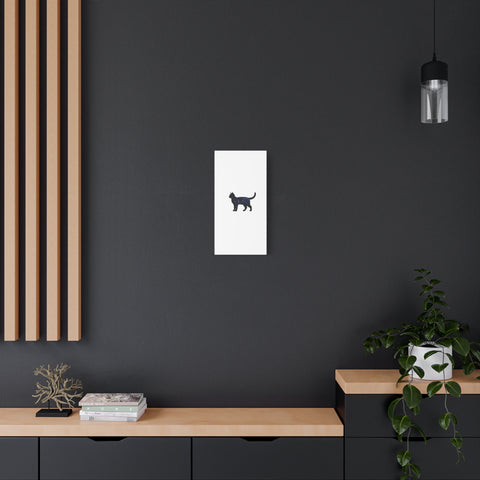 Galaxy Cat Canvas, Stretched Matte Print | Grunge Revival, Dark Plaid Aesthetic