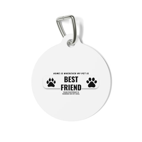 Pet Tag — "Best Friend" Paw Print Personalized ID Tag