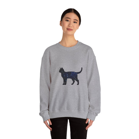Starry Cat silhouette Sweatshirt | grunge shirt, flannel aesthetic