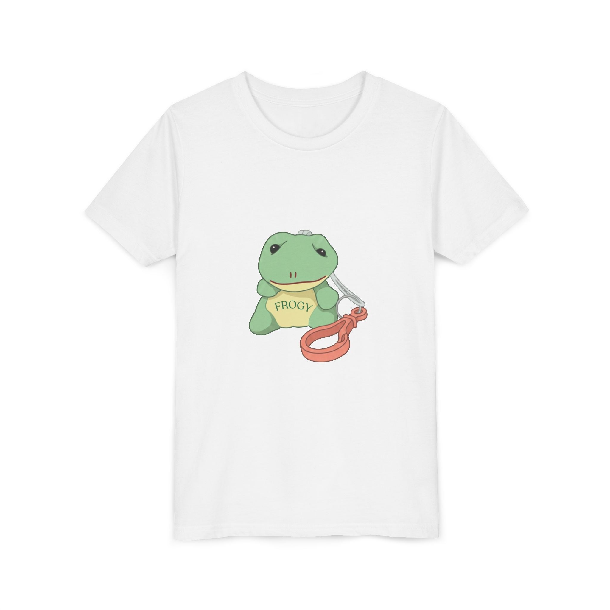Youth Tee — Cute Frog with Leash Kids T-Shirt ("Adopted")