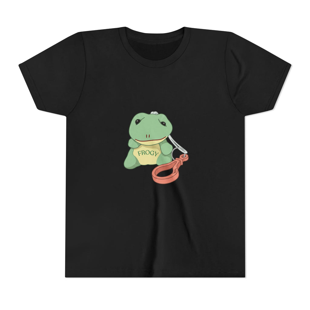 Youth Tee — Cute Frog with Leash Kids T-Shirt ("Adopted")