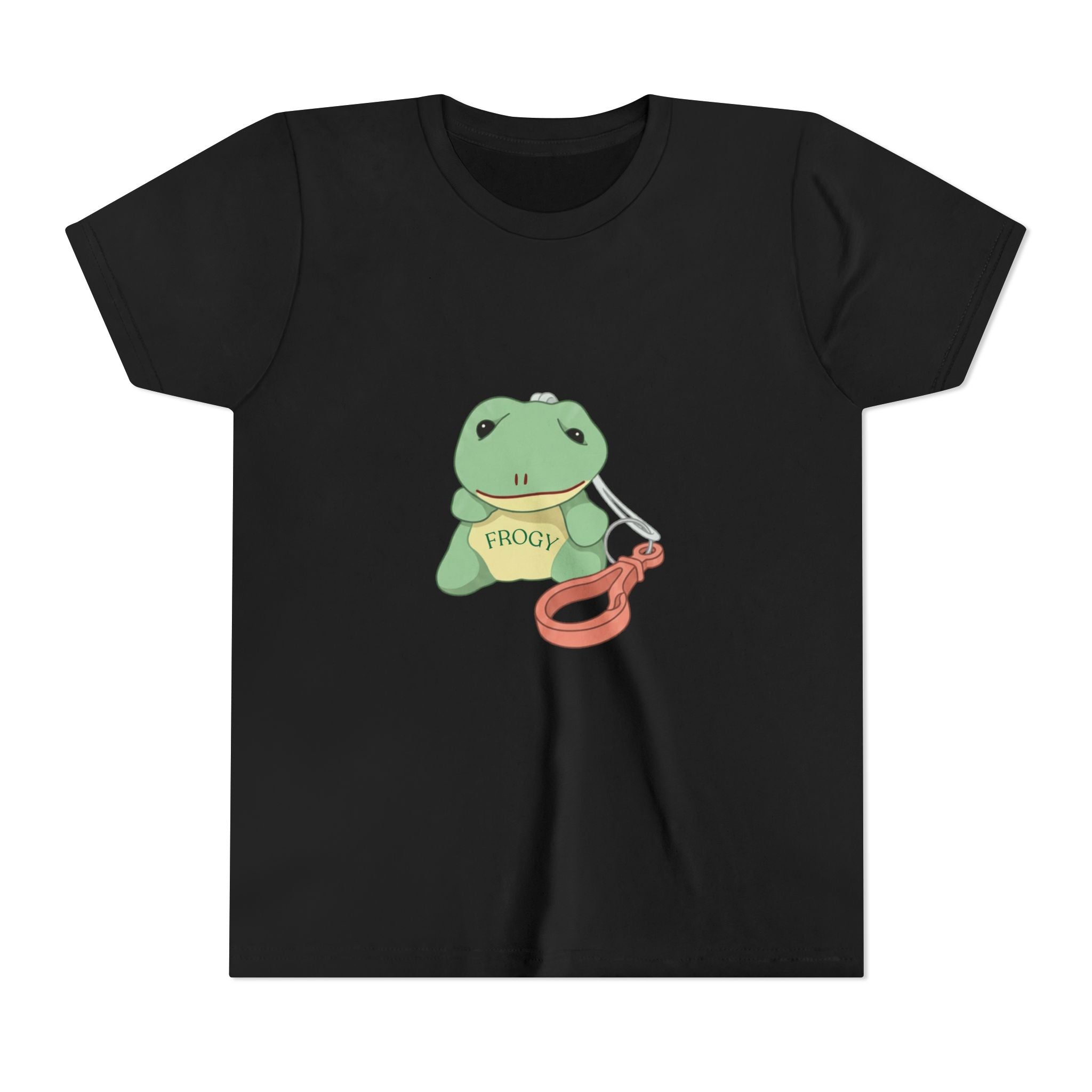 Youth Tee — Cute Frog with Leash Kids T-Shirt ("Adopted")