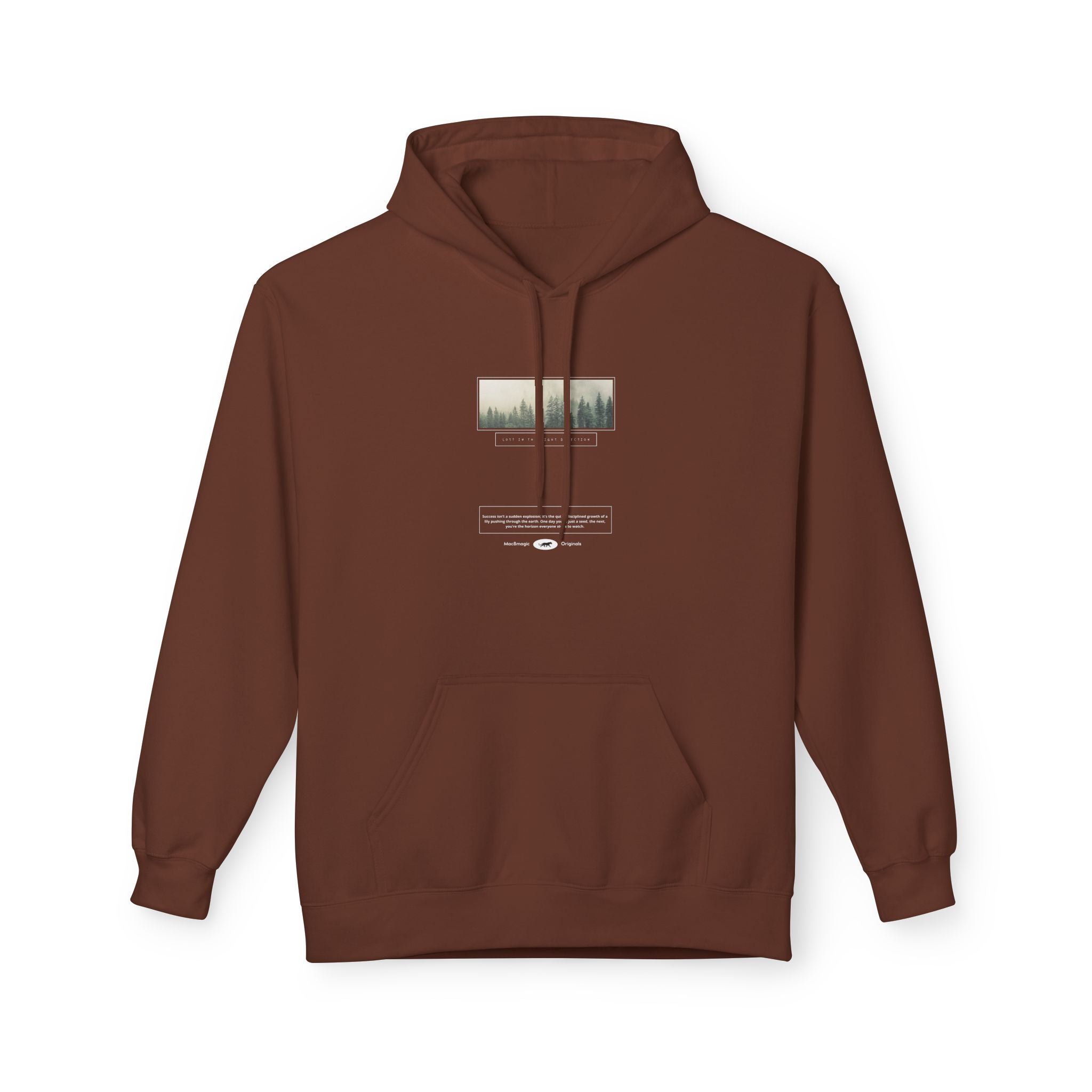 Hoodie - Vintage Forest Photo Hoodie with Minimalist Text