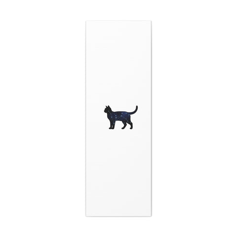 Galaxy Cat Canvas, Stretched Matte Print | Grunge Revival, Dark Plaid Aesthetic