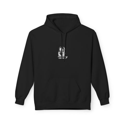 Vintage Brown Hoodie with Small White Skateboard Graphic