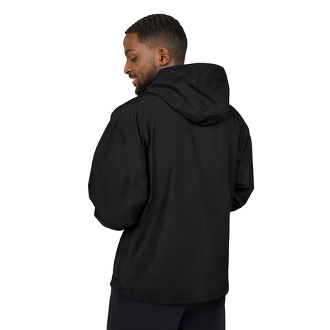 Packable Anorak Jacket — Minimal White Logo Hooded Windbreaker